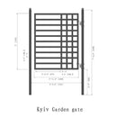 ALEKO KYIV Style Steel Pedestrian Gate, 5FT (SAK45810)-SAKSBY