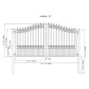 ALEKO LONDON Steel Dual Swing Driveway Gate (SAK48520)-SAKSBY