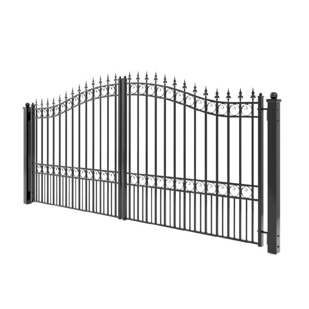 ALEKO LONDON Steel Dual Swing Driveway Gate (SAK48520)-SAKSBY