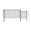 ALEKO Madrid Style Steel Single Swing Driveway Gate With Pedestrian Gate (SAK25349)- SAKSBY