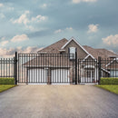 ALEKO Madrid Style Steel Single Swing Driveway Gate With Pedestrian Gate (SAK25349)- SAKSBY