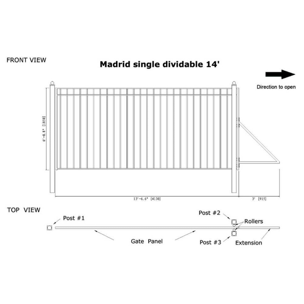 ALEKO Madrid Style Steel Sliding Driveway Gate (SAK23857)-SASKBY