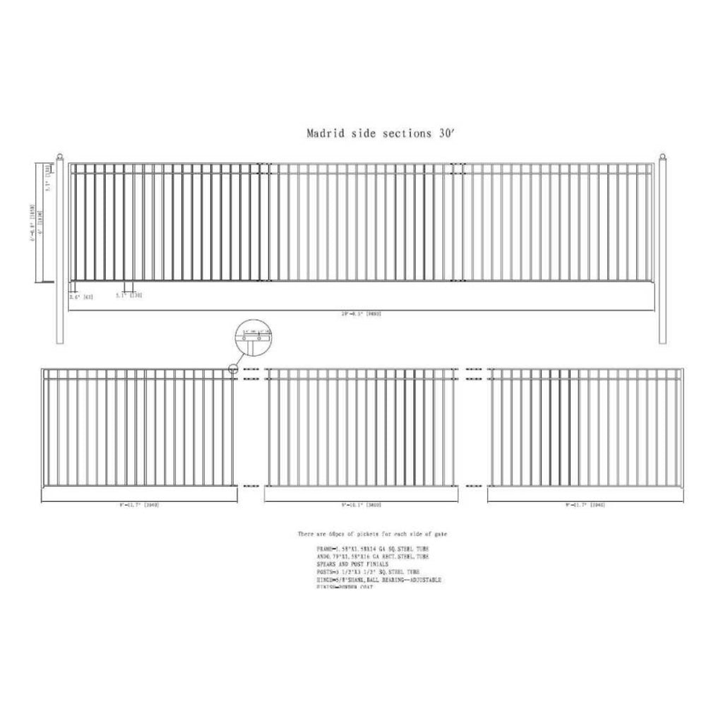 ALEKO Madrid Style Steel Sliding Driveway Gate (SAK23857)-SASKBY