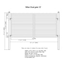 ALEKO MILAN Style Steel Dual Swing Driveway Gate (SAK45982)-SAKSBY