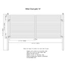 ALEKO MILAN Style Steel Dual Swing Driveway Gate (SAK45982)-SAKSBY