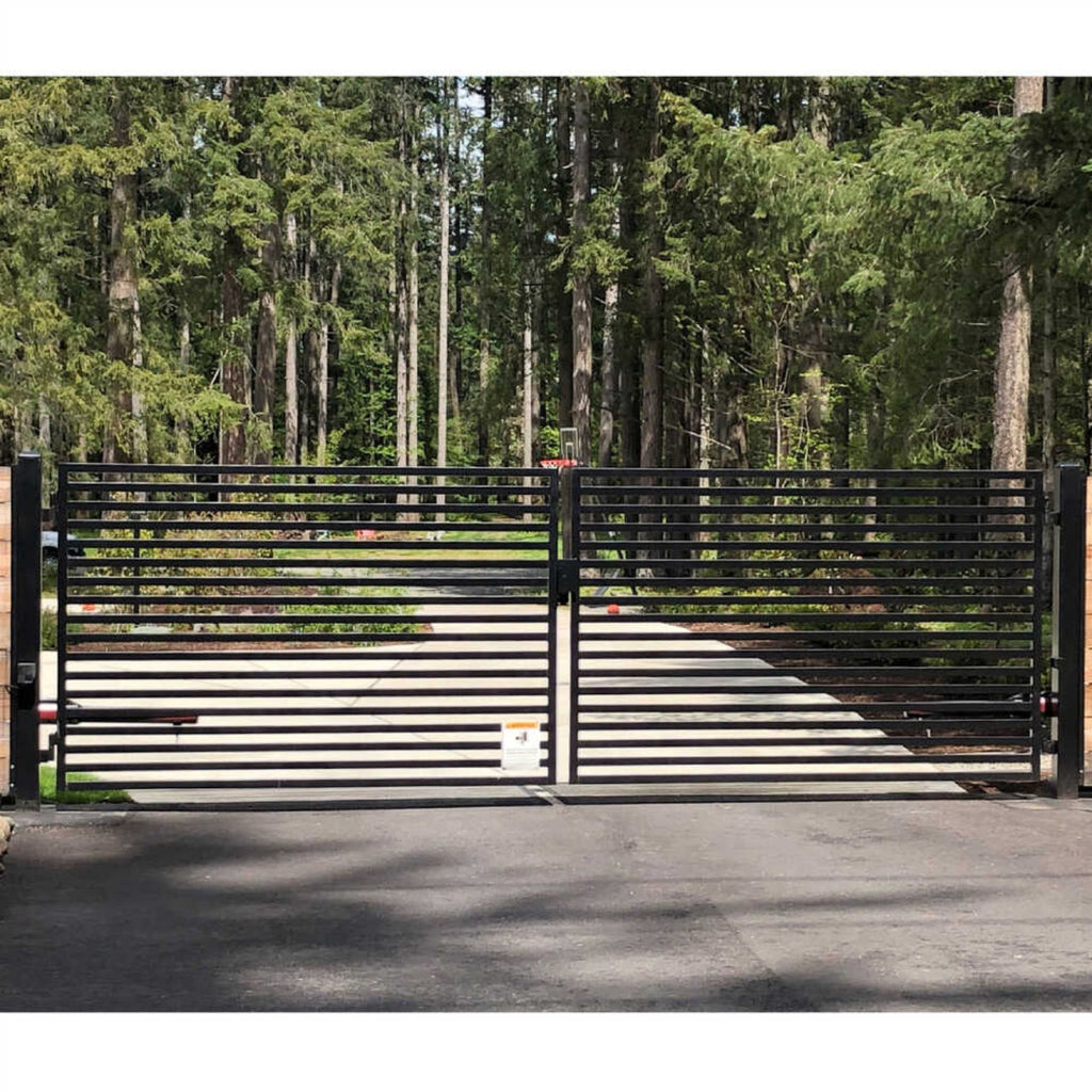 ALEKO MILAN Style Steel Dual Swing Driveway Gate (SAK45982)-SAKSBY