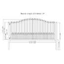 ALEKO Munich Style Steel Single Swing Driveway Gate (SAK82467)-SAK