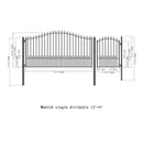 ALEKO Munich Style Steel Single Swing Driveway Gate With Pedestrian Gate (SAK38426)-SAKSBY