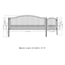 ALEKO Munich Style Steel Single Swing Driveway Gate With Pedestrian Gate (SAK38426)-SAKSBY