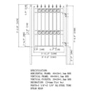 ALEKO OSLO Style Steel Pedestrian Gate, 5FT (SAK45920)-SAKSBY