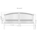 ALEKO PARIS Style Steel Dual Swing Driveway Gate (SAK97031)-SAKSBY