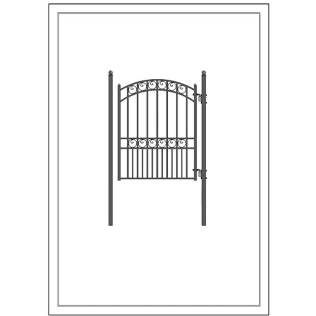 ALEKO PARIS Style Steel Pedestrian Gate, 5FT (SAK14563)-SAKSBY