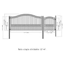 ALEKO Paris Style Steel Single Swing Driveway Gate With Pedestrian Gate (SAK54729)-SAKSBY