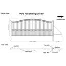 ALEKO PARIS Style Steel Sliding Driveway Gate (SAK14850)-SAKSBY