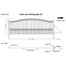 ALEKO PARIS Style Steel Sliding Driveway Gate (SAK14850)-SAKSBY