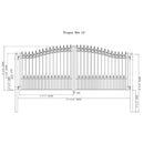 ALEKO PRAGUE Steel Dual Swing Driveway Gate (SAK48530)-SAKSBY