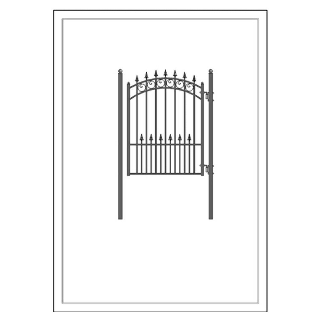 ALEKO PRAGUE Style Steel Pedestrian Gate, 5FT (SAK90257)-SAKSBY