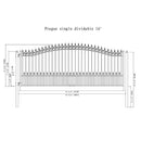 ALEKO Prague Style Steel Single Swing Driveway Gate (SAK96420)-SAKSBY