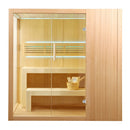Aleko 6-Person Premium Canadian Hemlock Indoor Wet Dry Sauna With LED Lights (SAK83174)