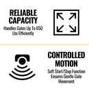 Aleko Single Swing Gate Operator Basic Kit 650lbs GG650 AS650 AC DC SAK72903 Saksby - Features