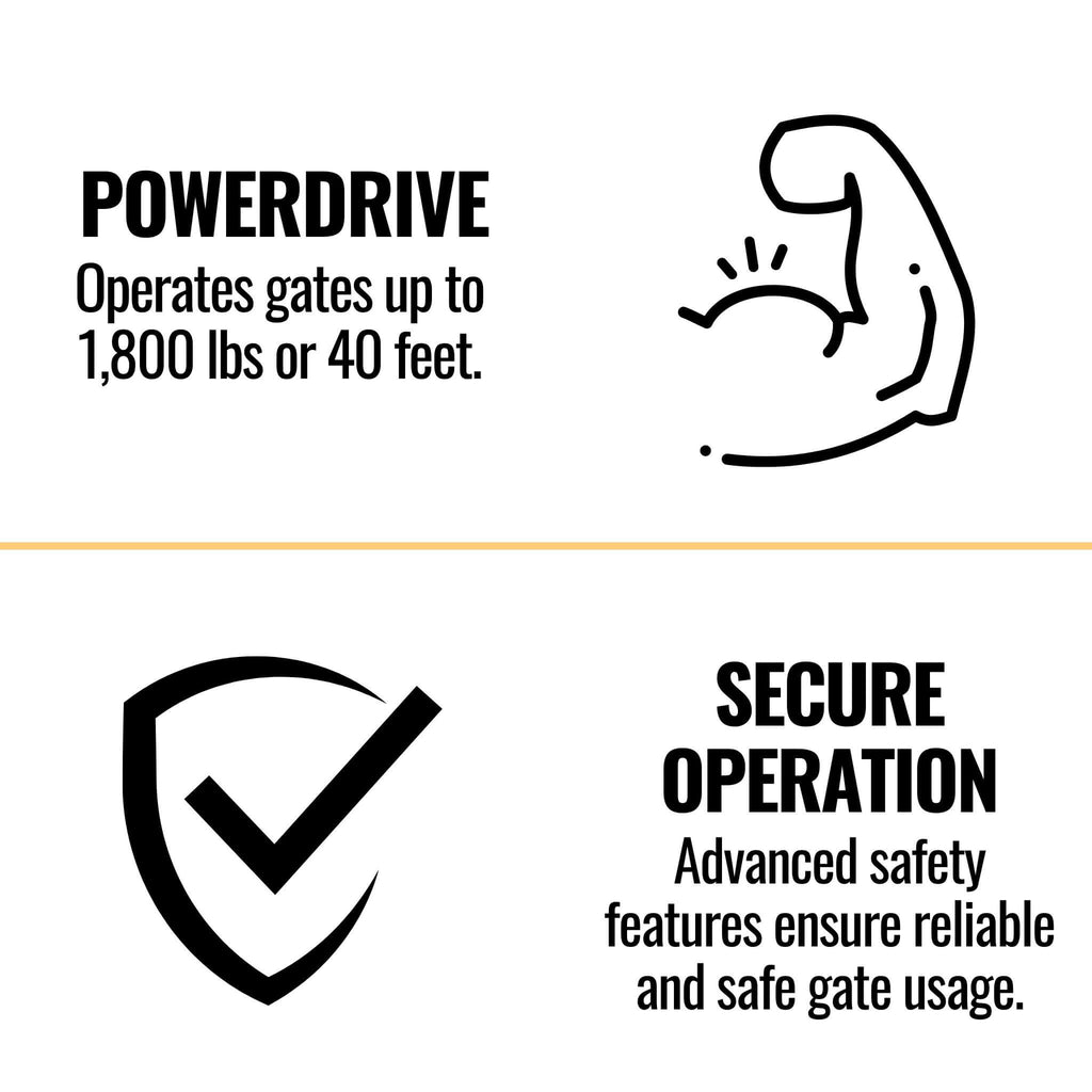 ALEKO Sliding Gate Opener Basic Kit AC1800 SAK84930 â Features