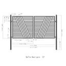 ALEKO Sofia Style Steel Dual Swing Driveway Gate (SAK87214)-SASKBY