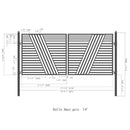 ALEKO Sofia Style Steel Dual Swing Driveway Gate (SAK87214)-SASKBY