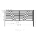 ALEKO Sofia Style Steel Dual Swing Driveway Gate (SAK87214)-SASKBY
