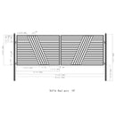 ALEKO Sofia Style Steel Dual Swing Driveway Gate (SAK87214)-SASKBY