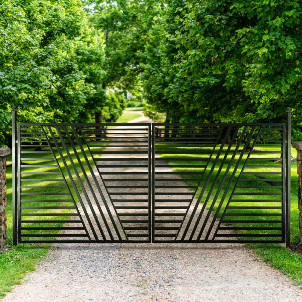 ALEKO Sofia Style Steel Dual Swing Driveway Gate (SAK87214)-SASKBY