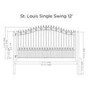 ALEKO St. Louis Style Steel Single Swing Driveway Gate (SAK34952)-SAK