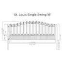 ALEKO St. Louis Style Steel Single Swing Driveway Gate (SAK34952)-SAK