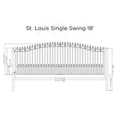 ALEKO St. Louis Style Steel Single Swing Driveway Gate (SAK34952)-SAK