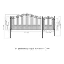 ALEKO ST. LOUIS Style Steel Single Swing Driveway Gate With Pedestrian Gate (SAK13954)-SAKSBY