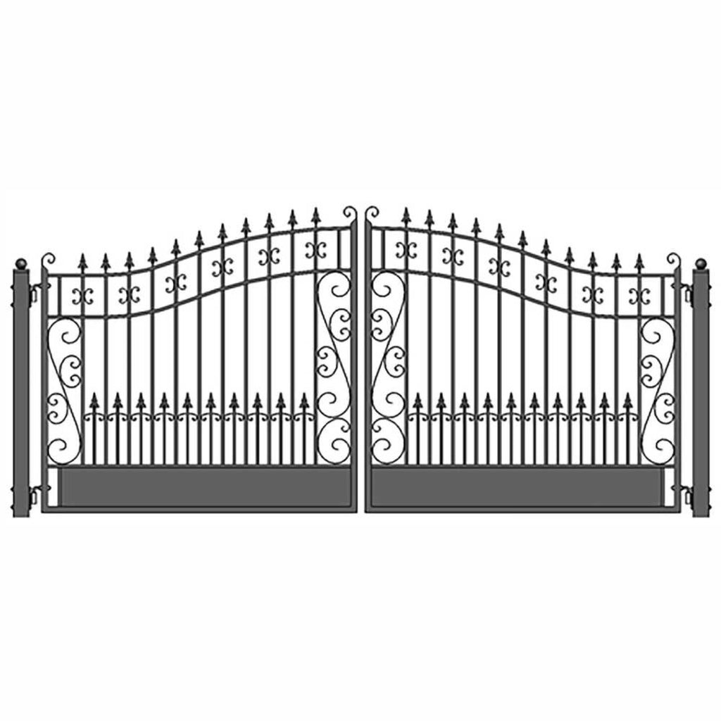 ALEKO Venice Style Steel Dual Swing Driveway Gate (SAK68025)-SAKSBY