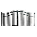 ALEKO Vienna Style Steel Dual Swing Driveway Gate With Built In Pedestrian Door (SAK75103)-SAKSBY