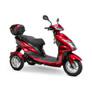 Bespoke Regal Premium Electric Mobility Scooter With Electronic Speed Control 400lbs Red SAK28351 Saksby - With Black Seat And Chrome Rims