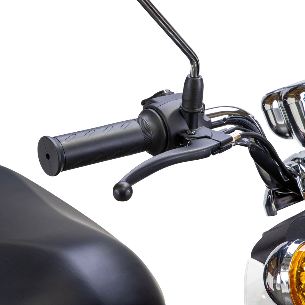 Bespoke Supreme Premium Electric Mobility Scooter With Electronic Speed Control 400lbs Red And White Sak28351 Saksby - Brake Handle With Black Seat And Chrome Rims