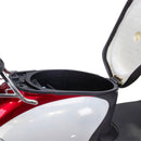 Bespoke Supreme Premium Electric Mobility Scooter With Electronic Speed Control 400lbs Red And White Sak28351 Saksby - Front Storage With Black Seat And Chrome Rims