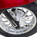 Bespoke Supreme Premium Electric Mobility Scooter With Electronic Speed Control 400lbs Red And White Sak28351 Saksby - Front Wheel With Black Seat And Chrome Rims