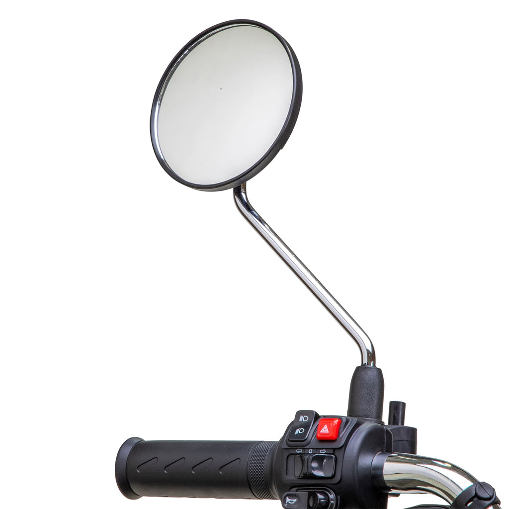 Bespoke Supreme Premium Electric Mobility Scooter With Electronic Speed Control 400lbs Red And White Sak28351 Saksby - Left Side Mirror With Black Seat And Chrome Rims