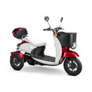 Bespoke Supreme Premium Electric Mobility Scooter With Electronic Speed Control 400lbs Red And White Sak28351 Saksby - With White Seat And Black Rims