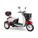 Bespoke Supreme Premium Electric Mobility Scooter With Electronic Speed Control 400lbs Red And White Sak28351 Saksby - With White Seat And White Rims