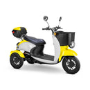 Bespoke Supreme Premium Electric Mobility Scooter With Electronic Speed Control 400lbs Yellow And White Sak28351 Saksby - With Black Seat And Black Rims