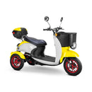 Bespoke Supreme Premium Electric Mobility Scooter With Electronic Speed Control 400lbs Yellow And White Sak28351 Saksby - With Black Seat And Red Rims