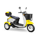 Bespoke Supreme Premium Electric Mobility Scooter With Electronic Speed Control 400lbs Yellow And White Sak28351 Saksby - With Black Seat And White Rims