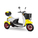 Bespoke Supreme Premium Electric Mobility Scooter With Electronic Speed Control 400lbs Yellow And White Sak28351 Saksby - With White Seat And Red Rims