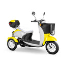 Bespoke Supreme Premium Electric Mobility Scooter With Electronic Speed Control 400lbs Yellow And White Sak28351 Saksby - With White Seat And White Rims