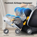 Bosscare Full Body 3D Zero Gravity Shiatsu Recline Massage Chair With Waist Heating White SAK37215 Saksby - Footrest