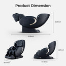 Bosscare Full Body 3D Zero Gravity Shiatsu Recliner Massage Chair With App Black SAK32840 Saksby -Dimensions